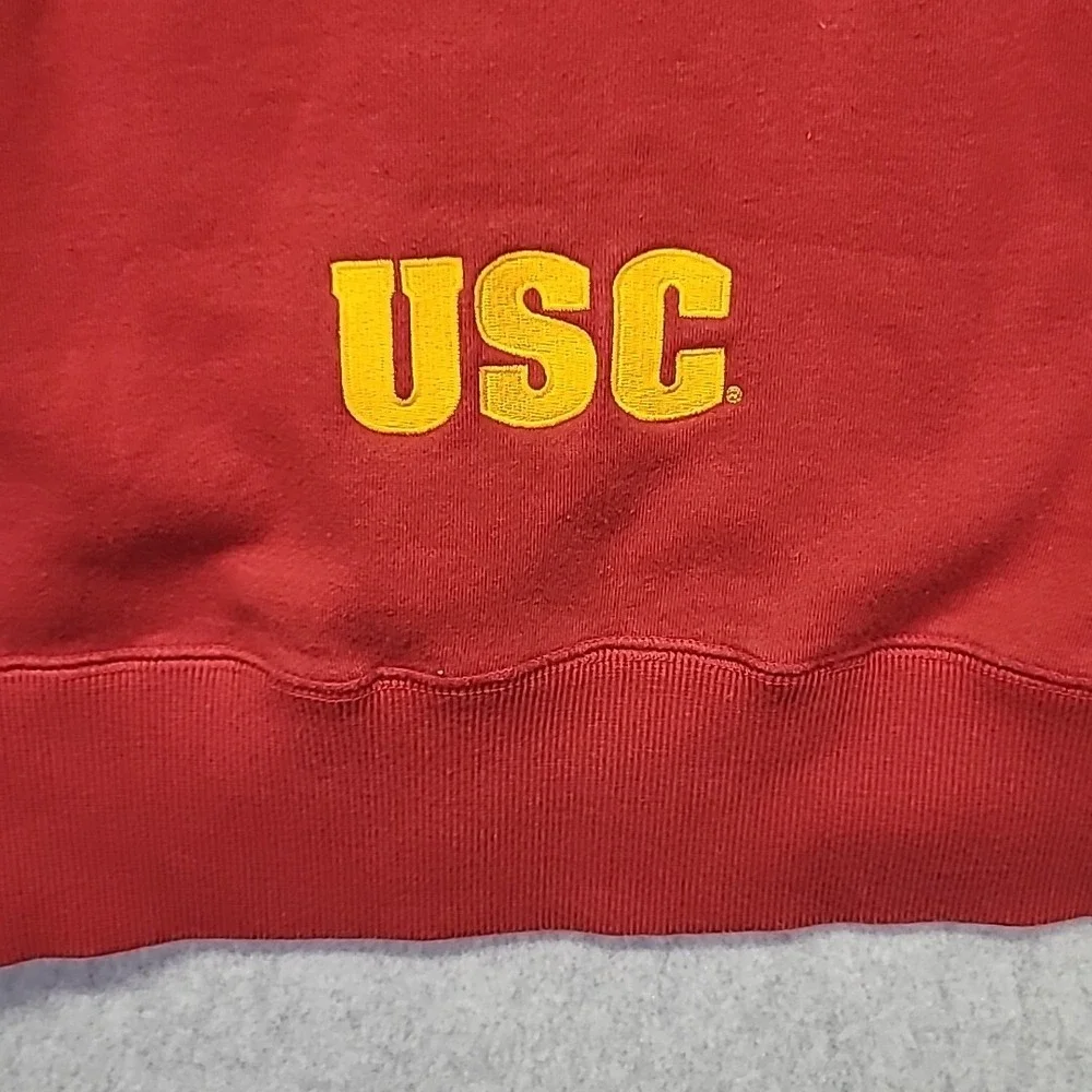 Vintage Nike NCAA USC Trojans Authentic Team Hoodie‎ Men's Size Small Y2K Swoosh
